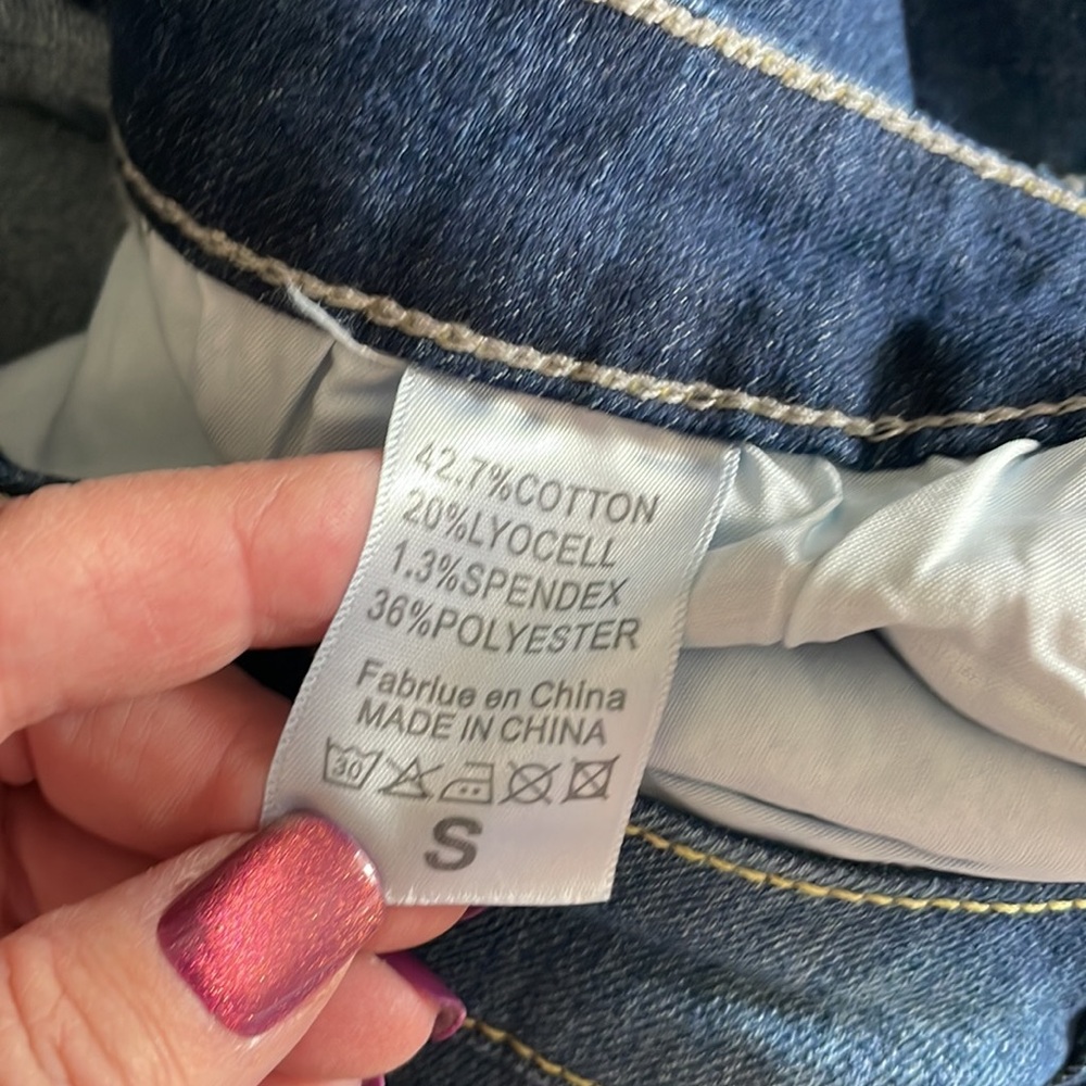 Ladies high waisted super wide leg jeans - Picture 4 of 8